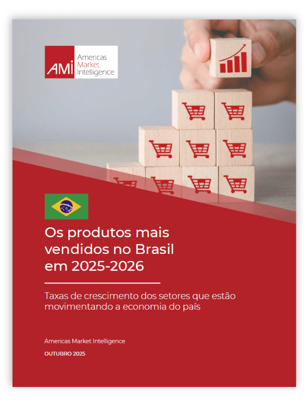 Os produtos mais vendidos no Brasil em 2025-2026 | Capa do relatório infográfico
